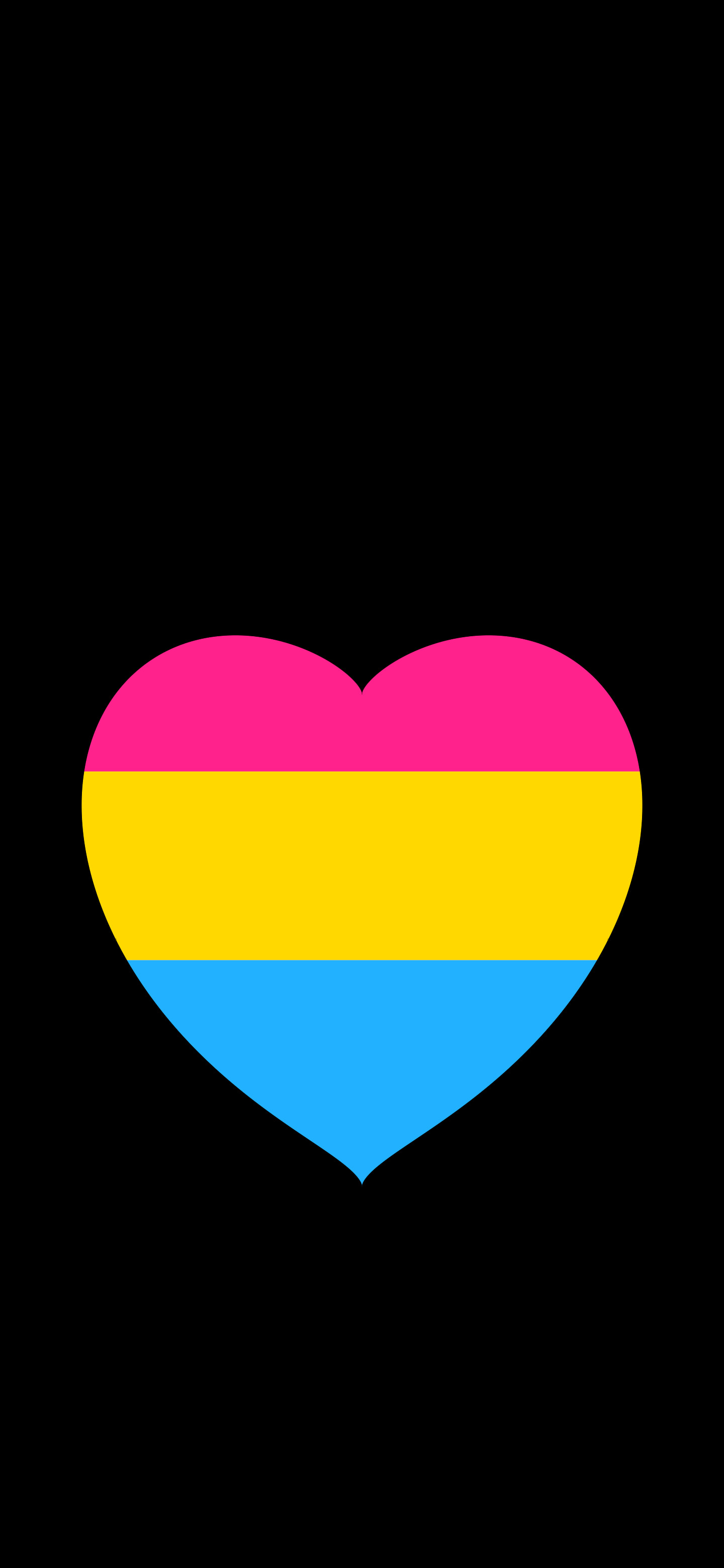 Pansexual Pride Heart wallpaper for iPhone and Android