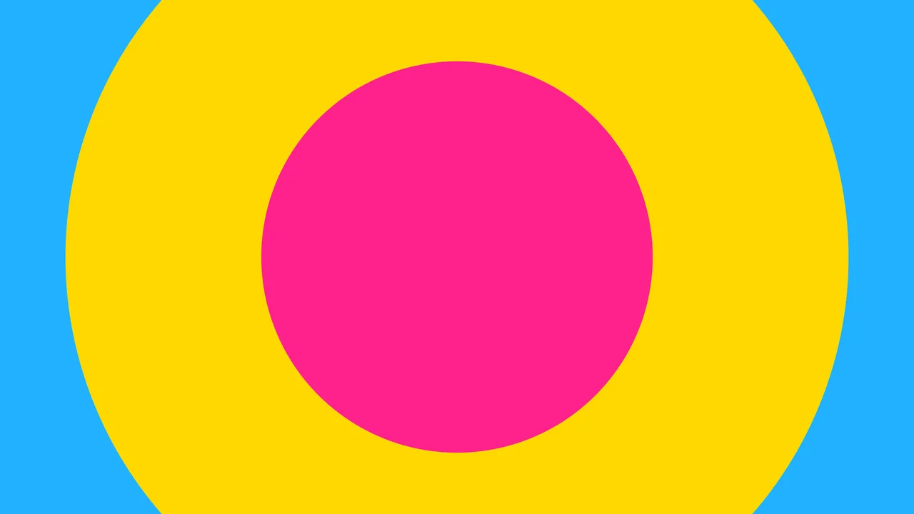 Pansexual Pride Rings desktop wallpaper in 4K