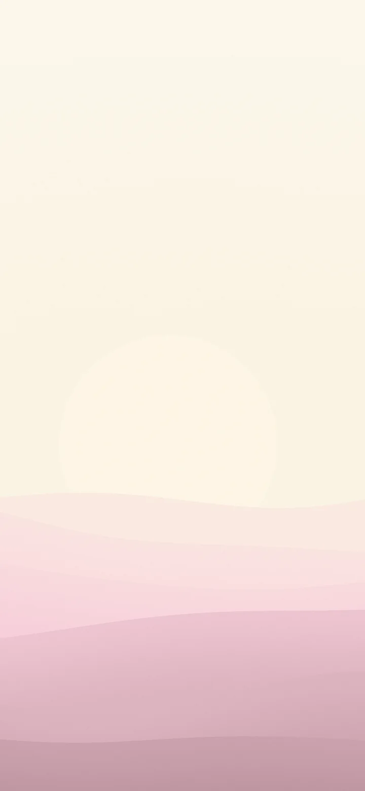 Pastel Pink and Cream Minimalist Sunset Hills wallpaper for iPhone and Android