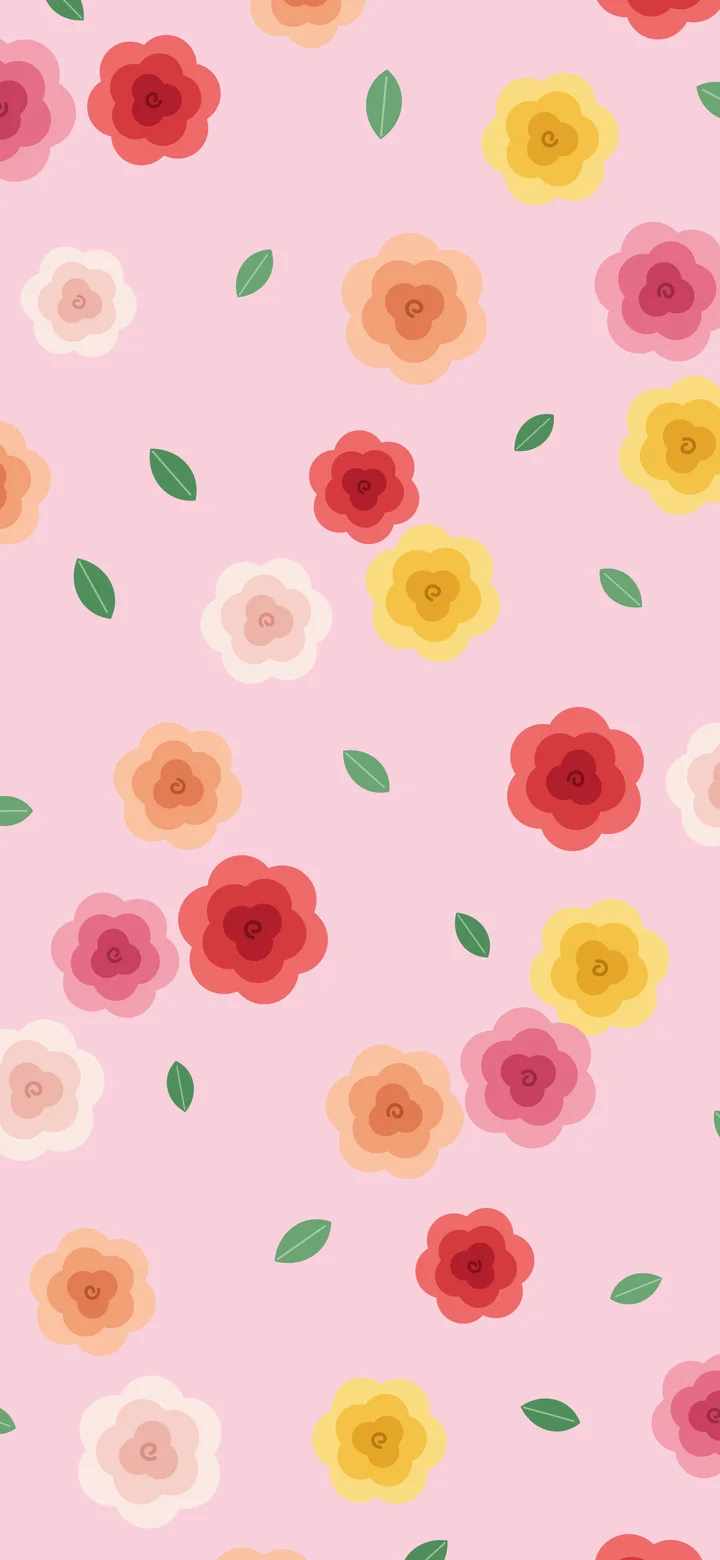 Pastel Pink Rose Pattern wallpaper for iPhone and Android
