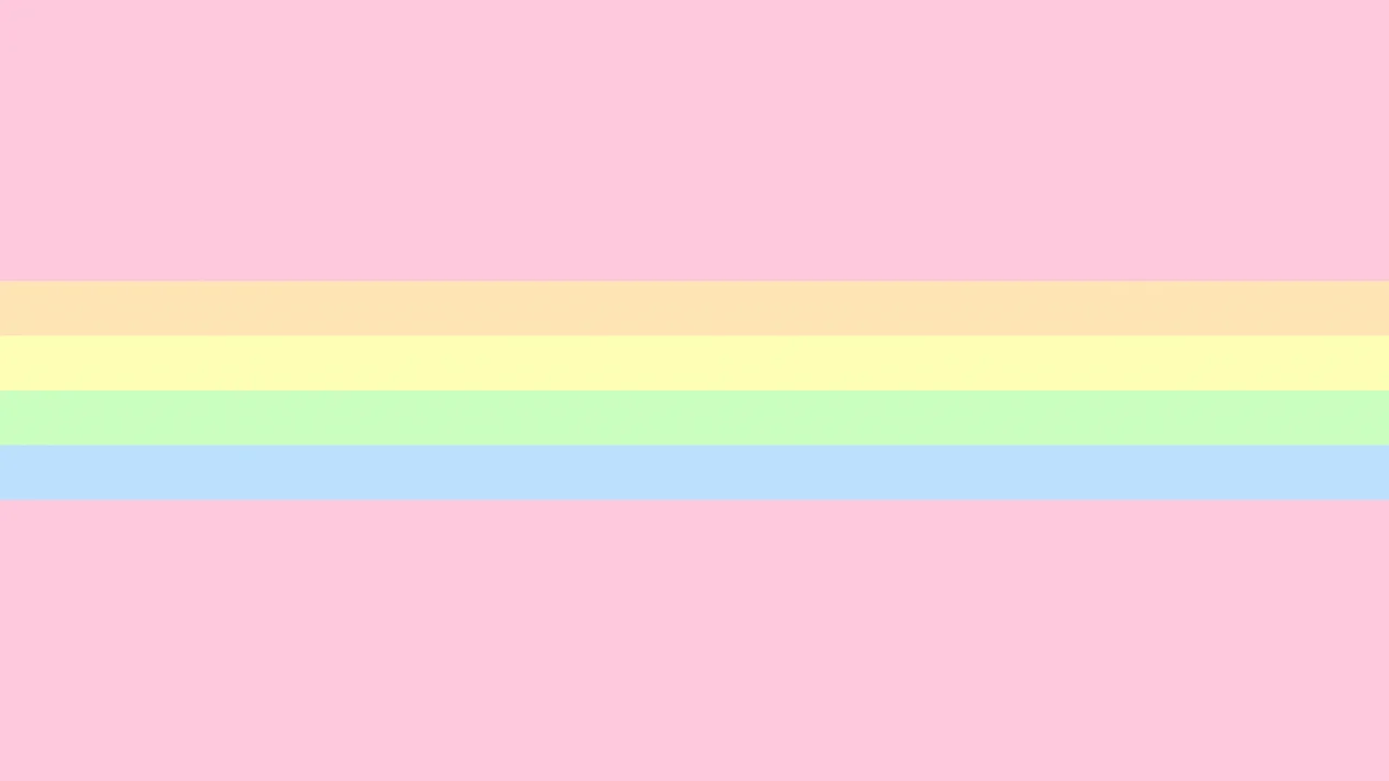 Pastel Rainbow Retro Stripe desktop wallpaper in 4K