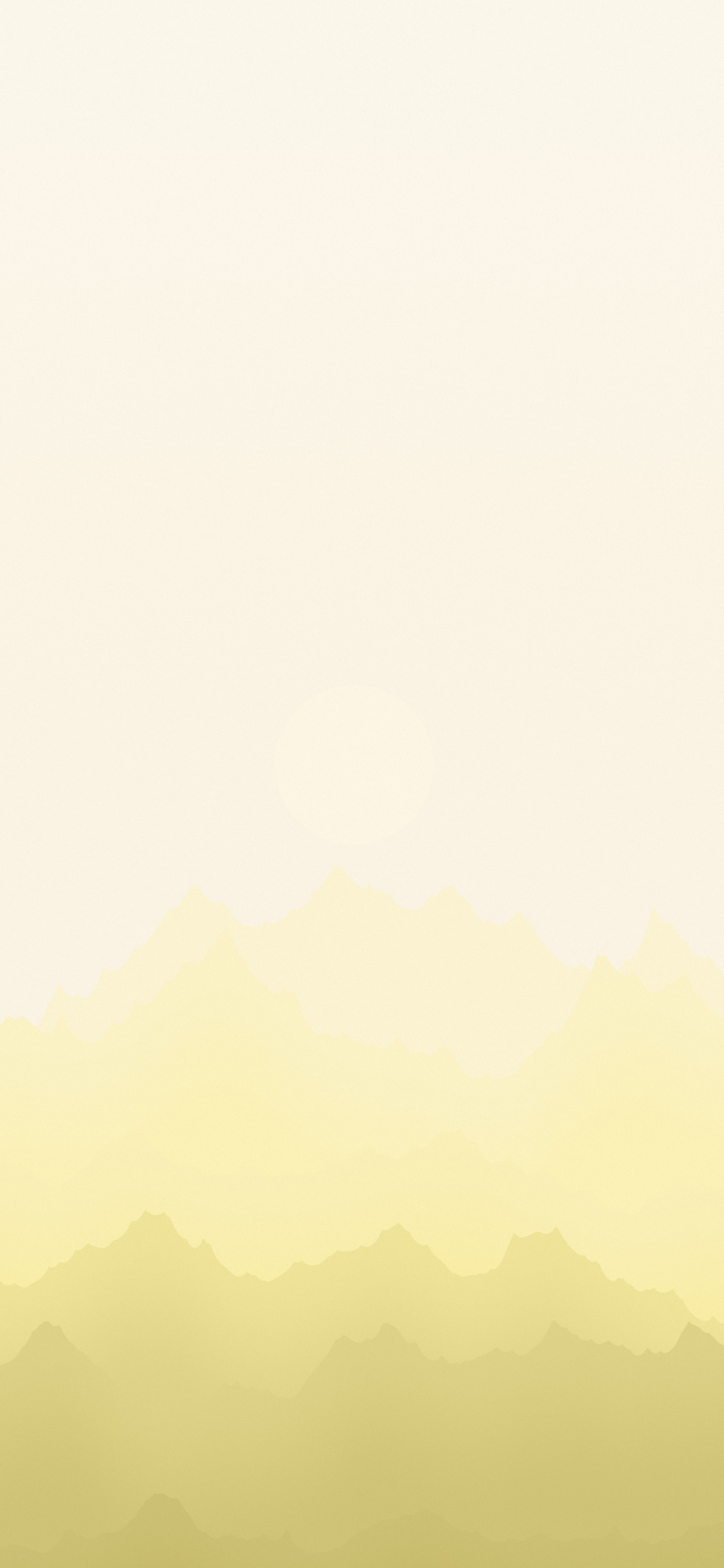 Pastel Yellow and Cream Minimalist Mountain Landscape wallpaper for iPhone and Android