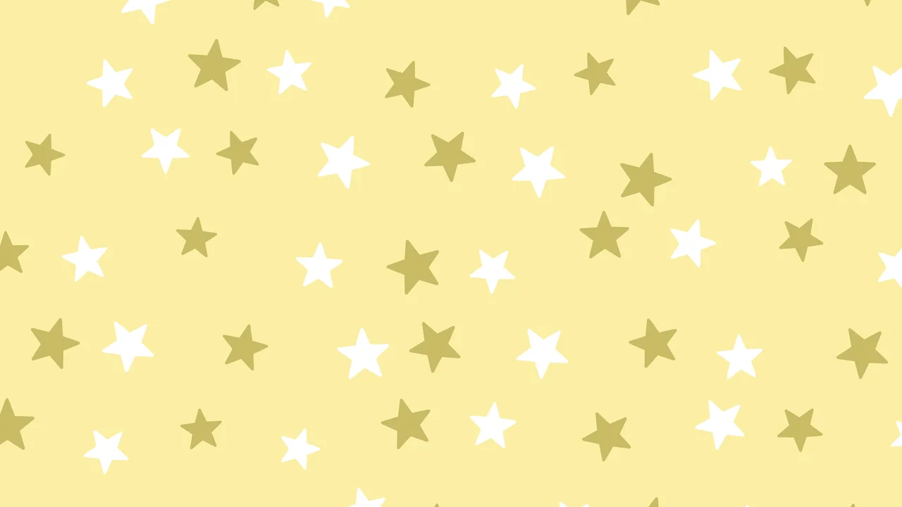 Pastel Yellow Star Pattern desktop wallpaper in 4K
