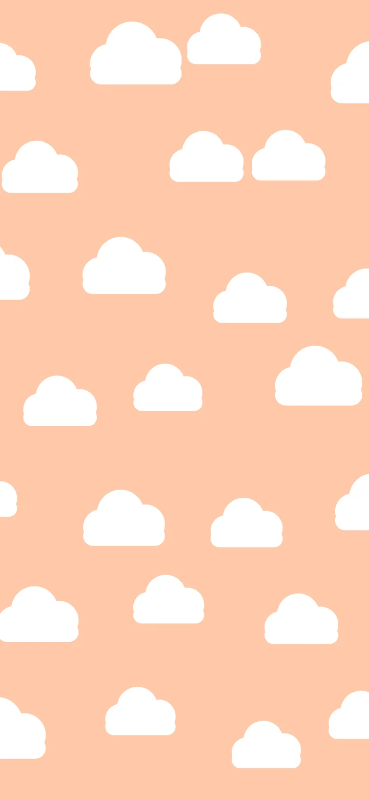 Peach Cloud Pattern wallpaper for iPhone and Android
