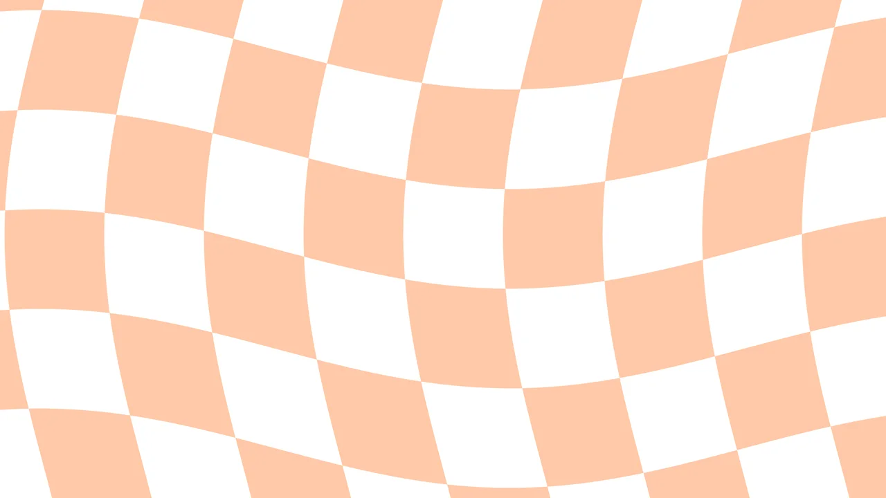 Peach Wavy Checkered desktop wallpaper in 4K