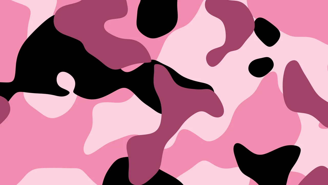 Pink and Black Camo desktop wallpaper in 4K
