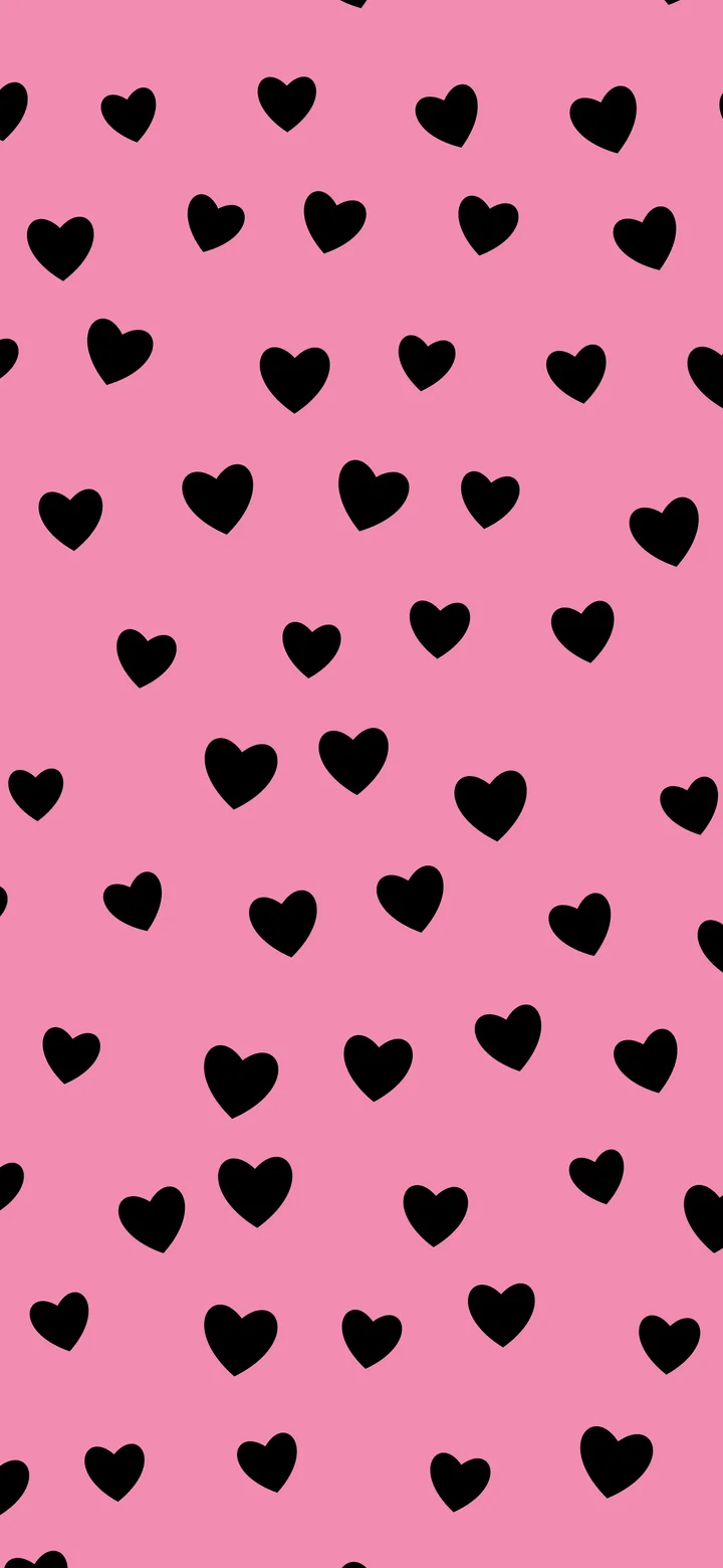 Pink and Black Heart Pattern wallpaper for iPhone and Android