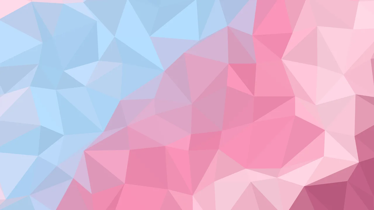 Pink and Light Blue Low Poly desktop wallpaper in 4K