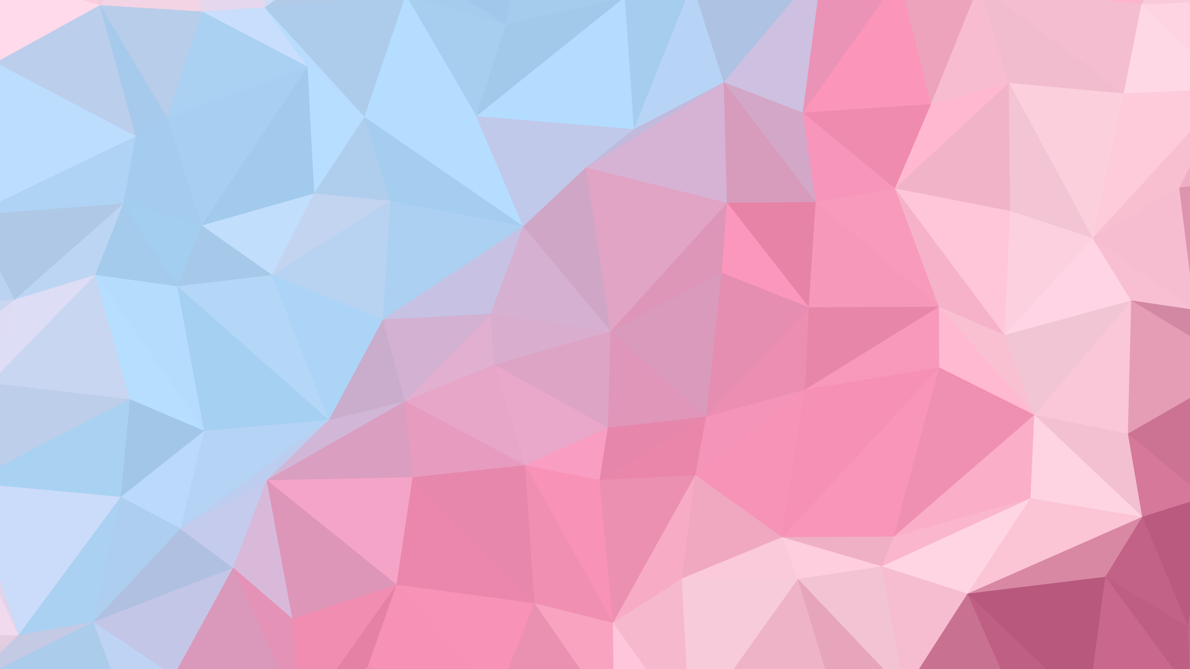 Pink and Light Blue Low Poly desktop wallpaper in 4K