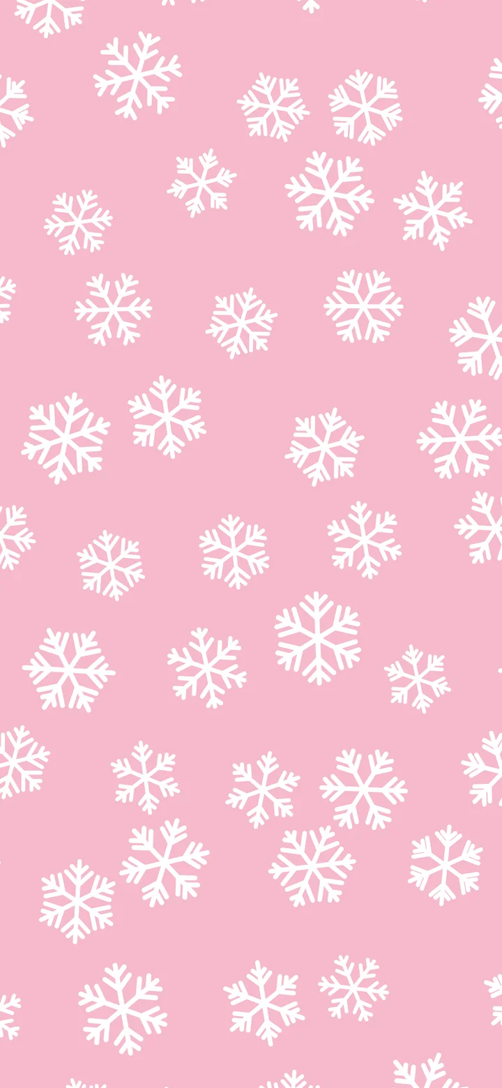 Pink Christmas Snowflake Pattern wallpaper for iPhone and Android