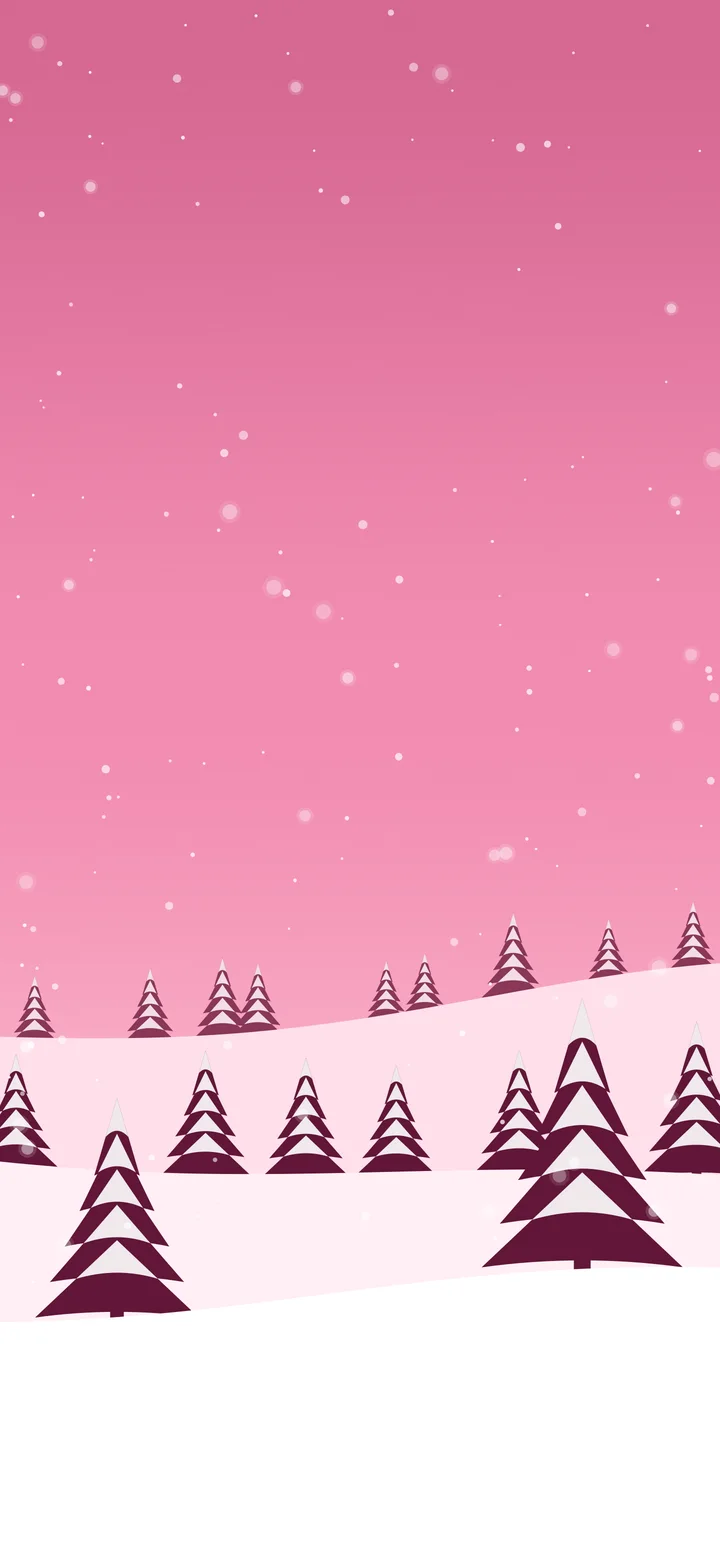 Pink Snowy Forest wallpaper for iPhone and Android