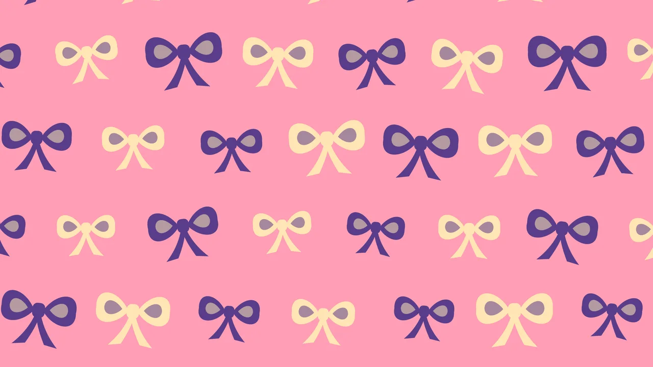 Pink Sunset Bow Pattern desktop wallpaper in 4K