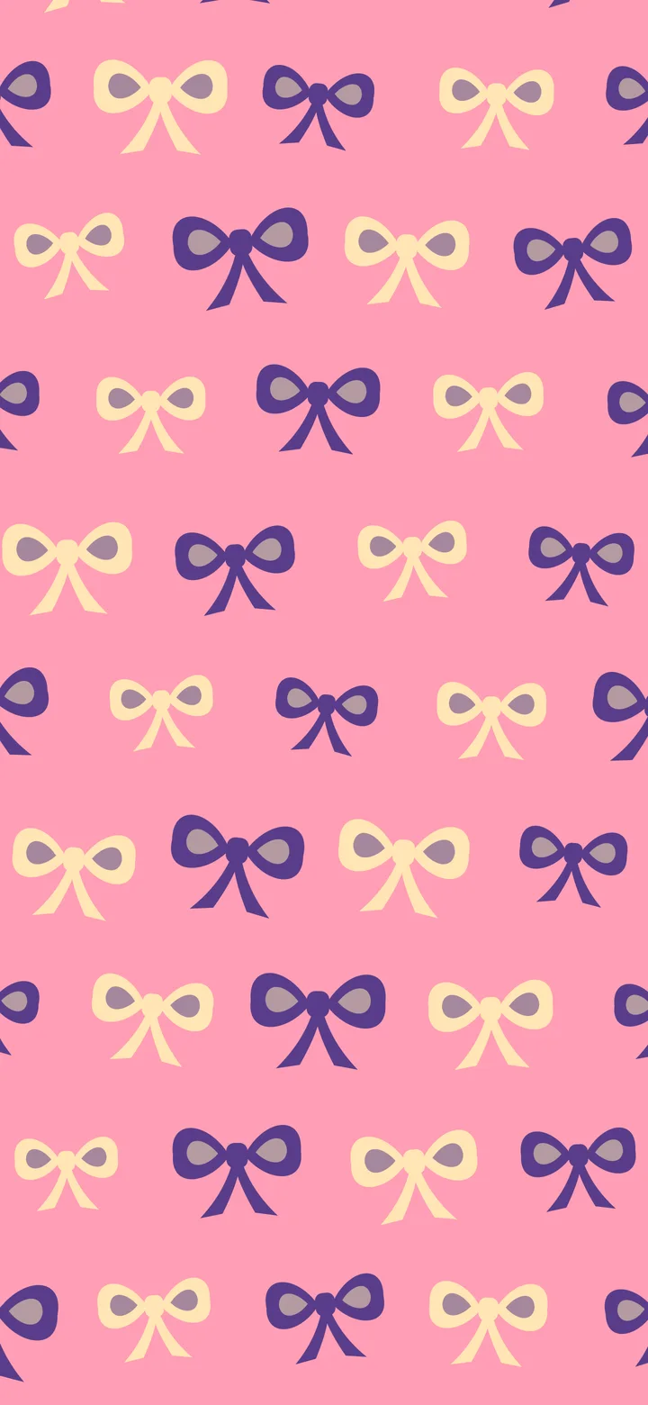 Pink Sunset Bow Pattern wallpaper for iPhone and Android