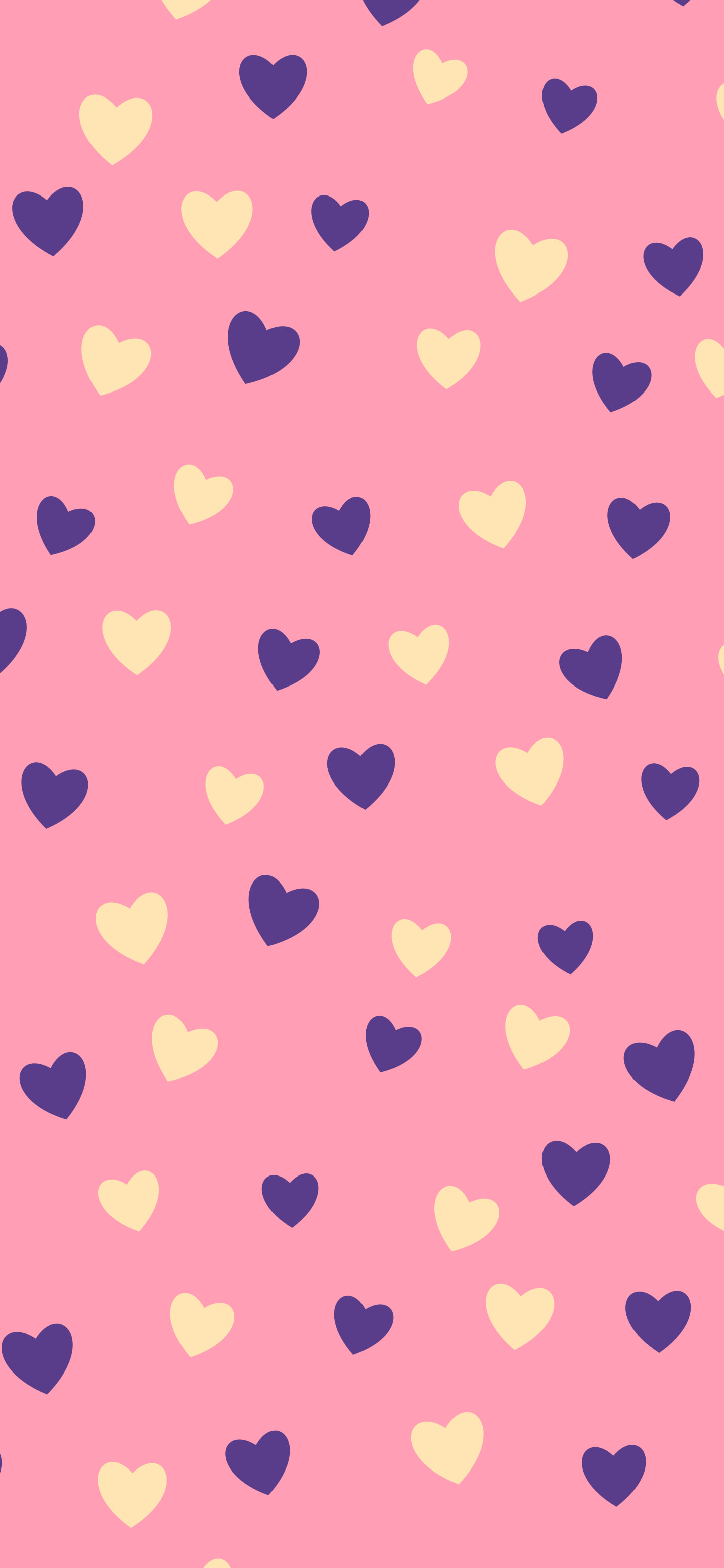 Pink Sunset Heart Pattern wallpaper for iPhone and Android