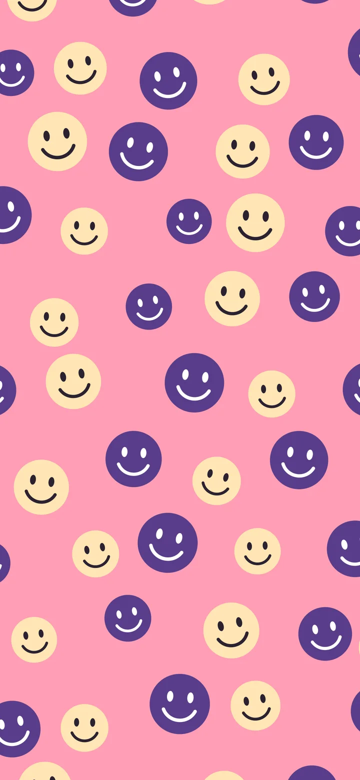 Pink Sunset Smiley Face Pattern wallpaper for iPhone and Android