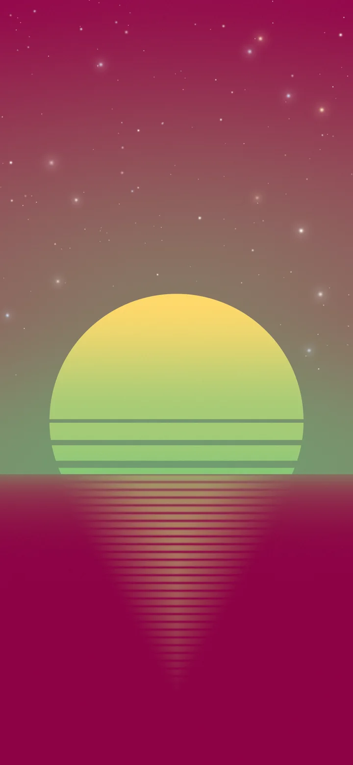 Preppy Pink and Green Retro Striped Sun wallpaper for iPhone and Android
