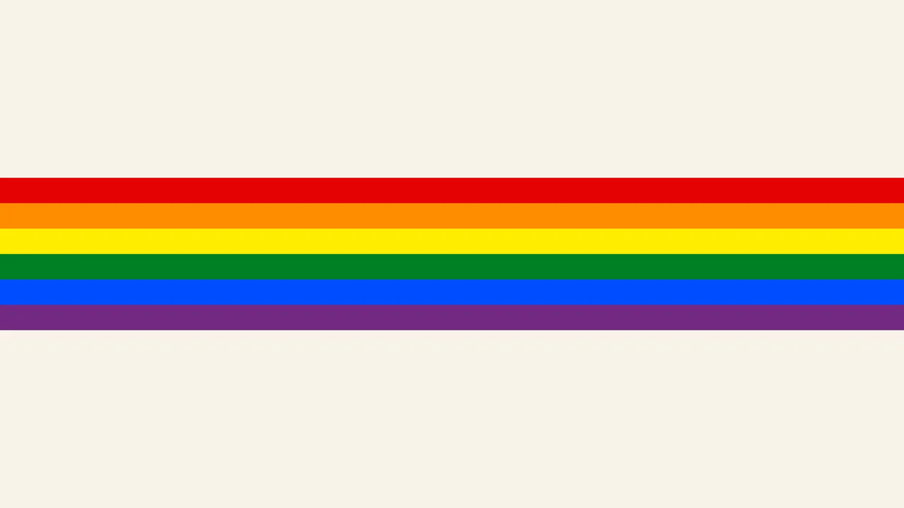 Rainbow Minimalist Pride Stripe desktop wallpaper in 4K