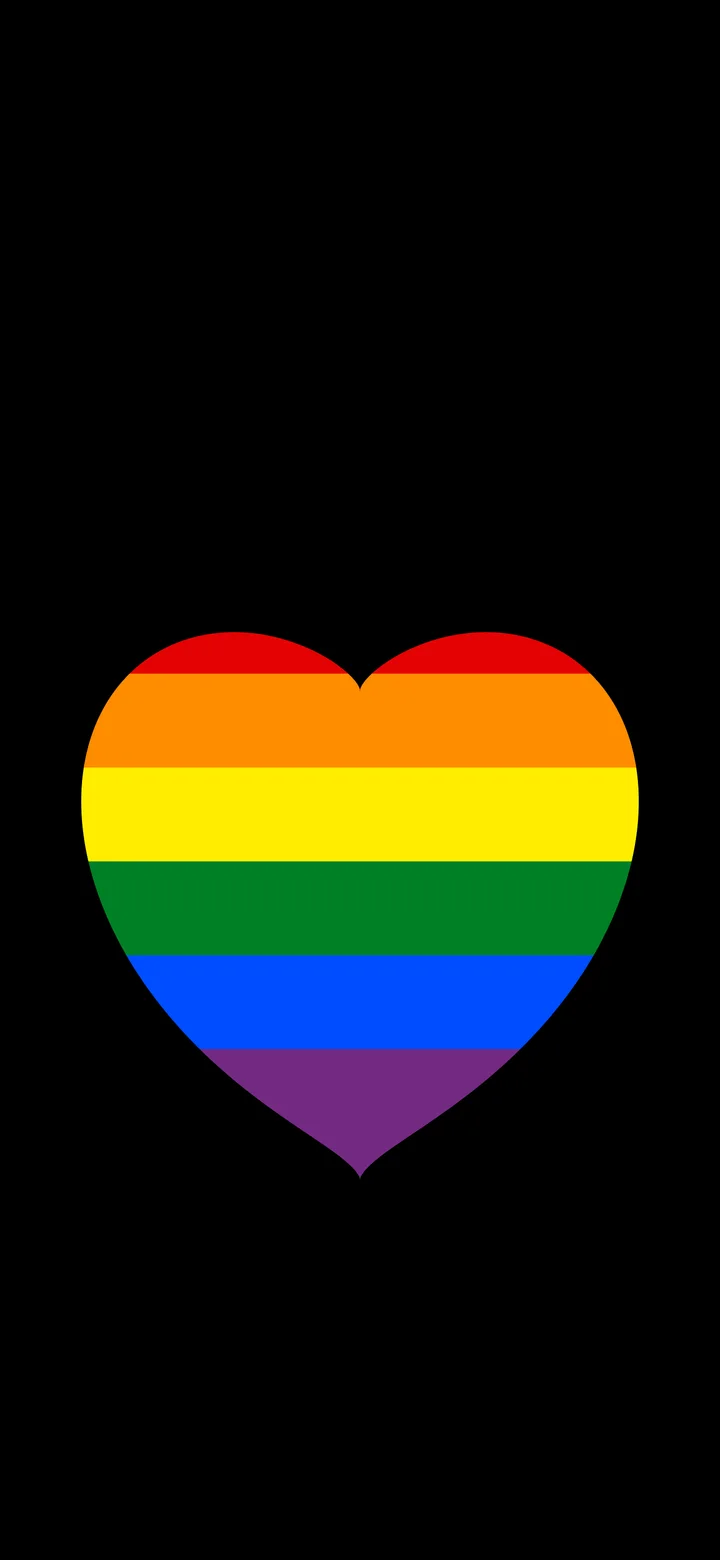 Rainbow Pride Heart wallpaper for iPhone and Android