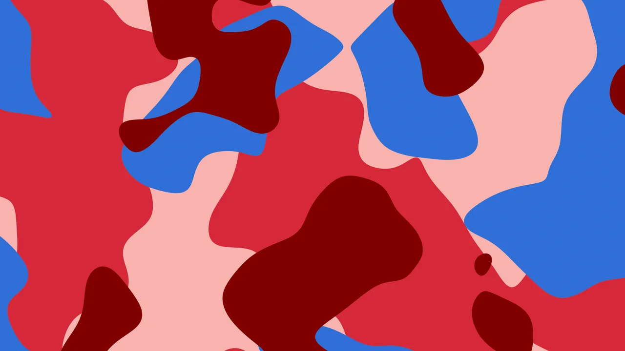 Red and Blue Camo desktop wallpaper in 4K