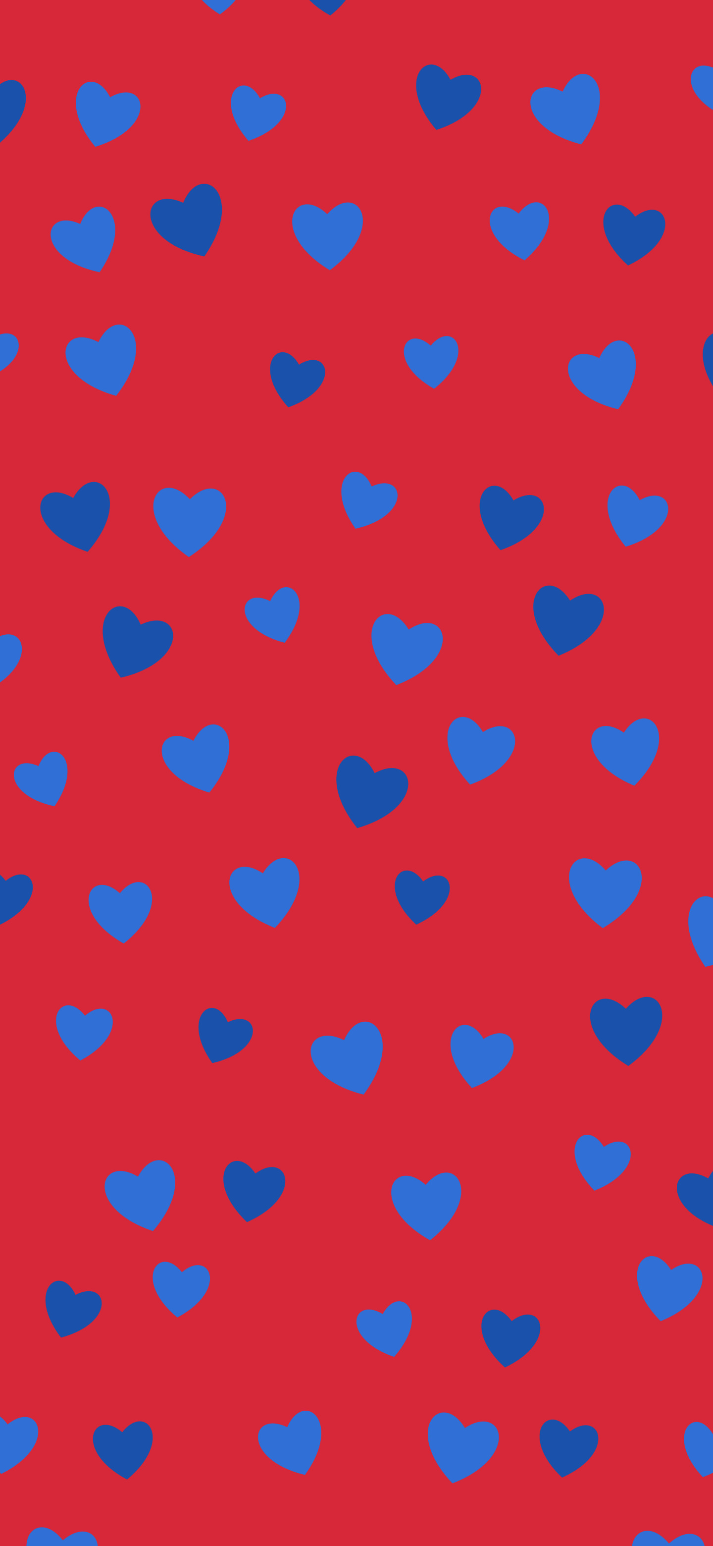 Red and Blue Heart Pattern wallpaper for iPhone and Android