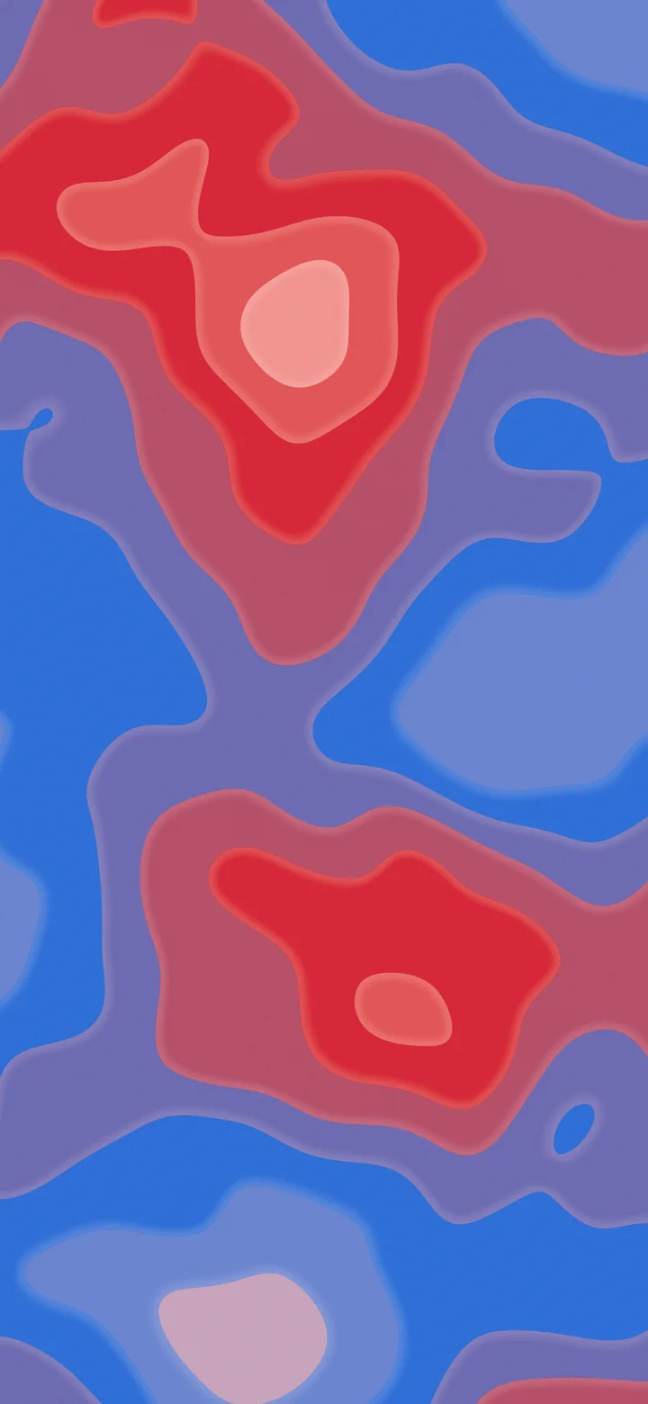 Red and Blue Layered Topographic wallpaper for iPhone and Android