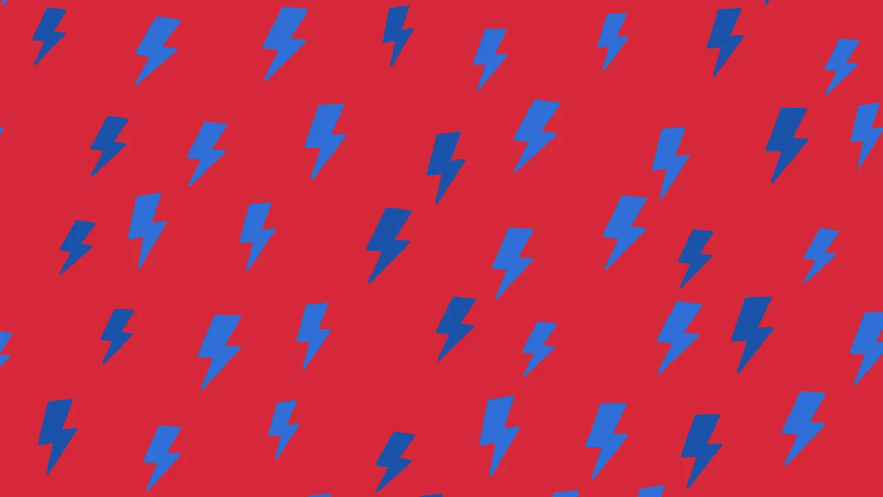 Red and Blue Lightning Bolt Pattern desktop wallpaper in 4K