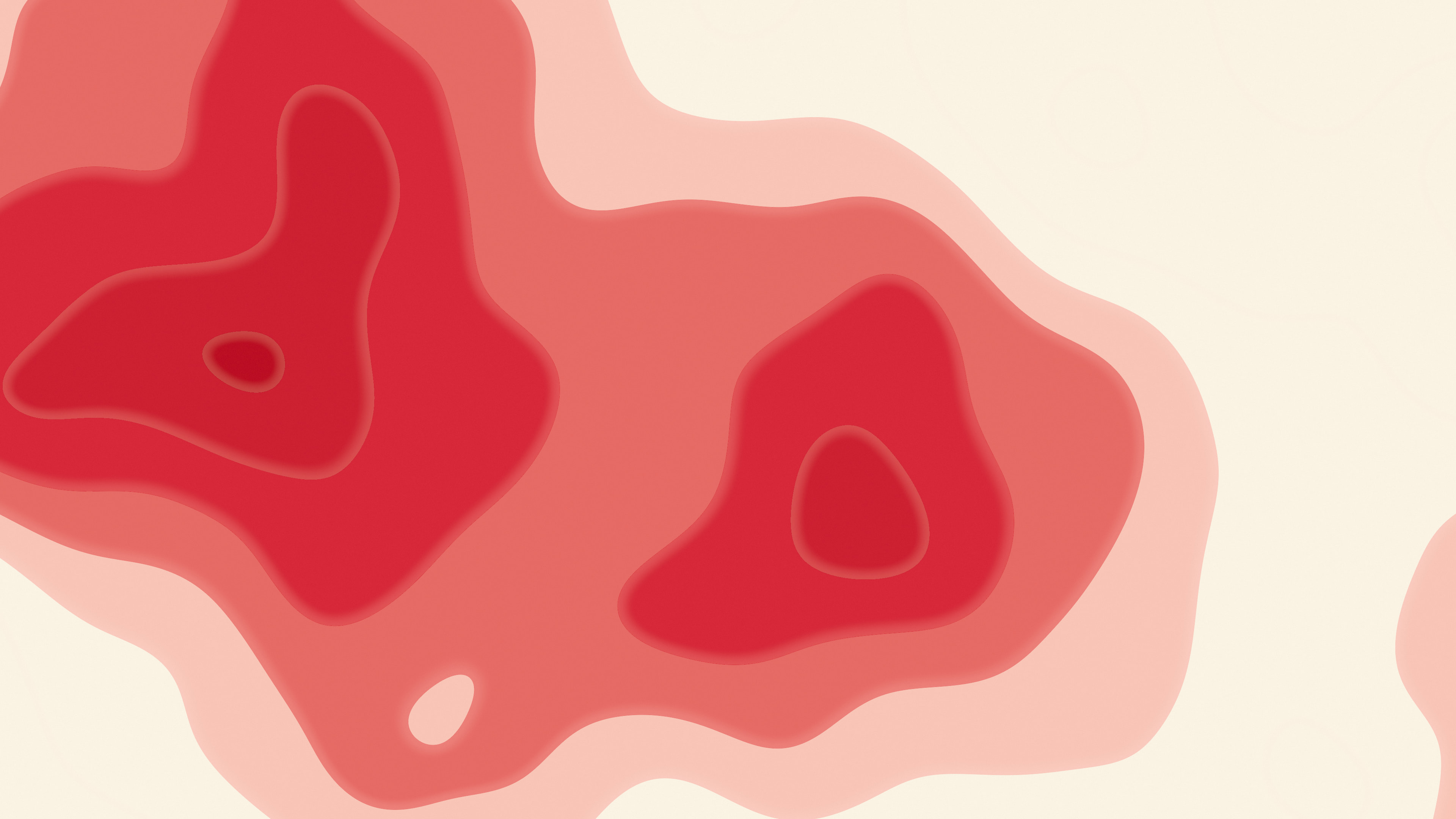 Red and Cream Layered Topographic desktop wallpaper in 4K