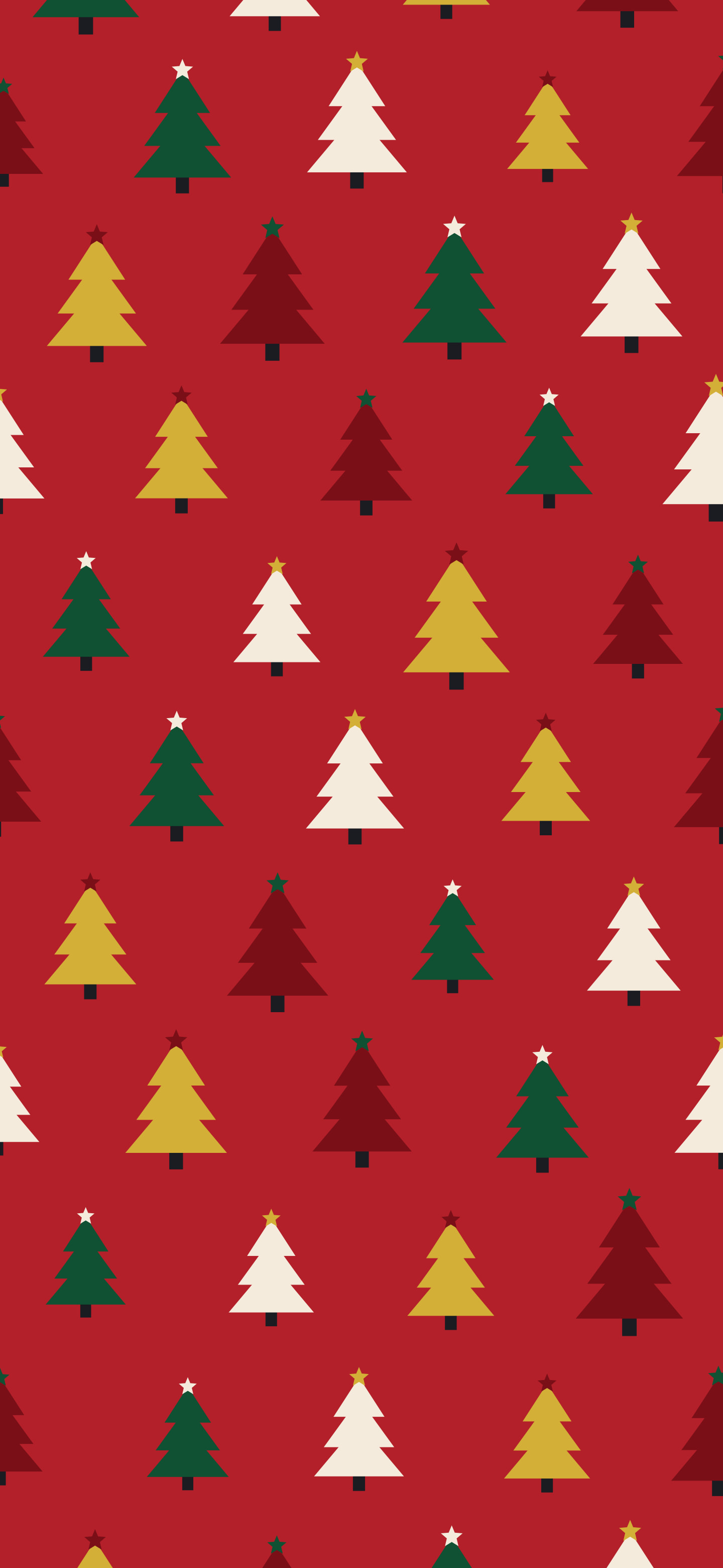 Red and Green Christmas Tree Pattern wallpaper for iPhone and Android