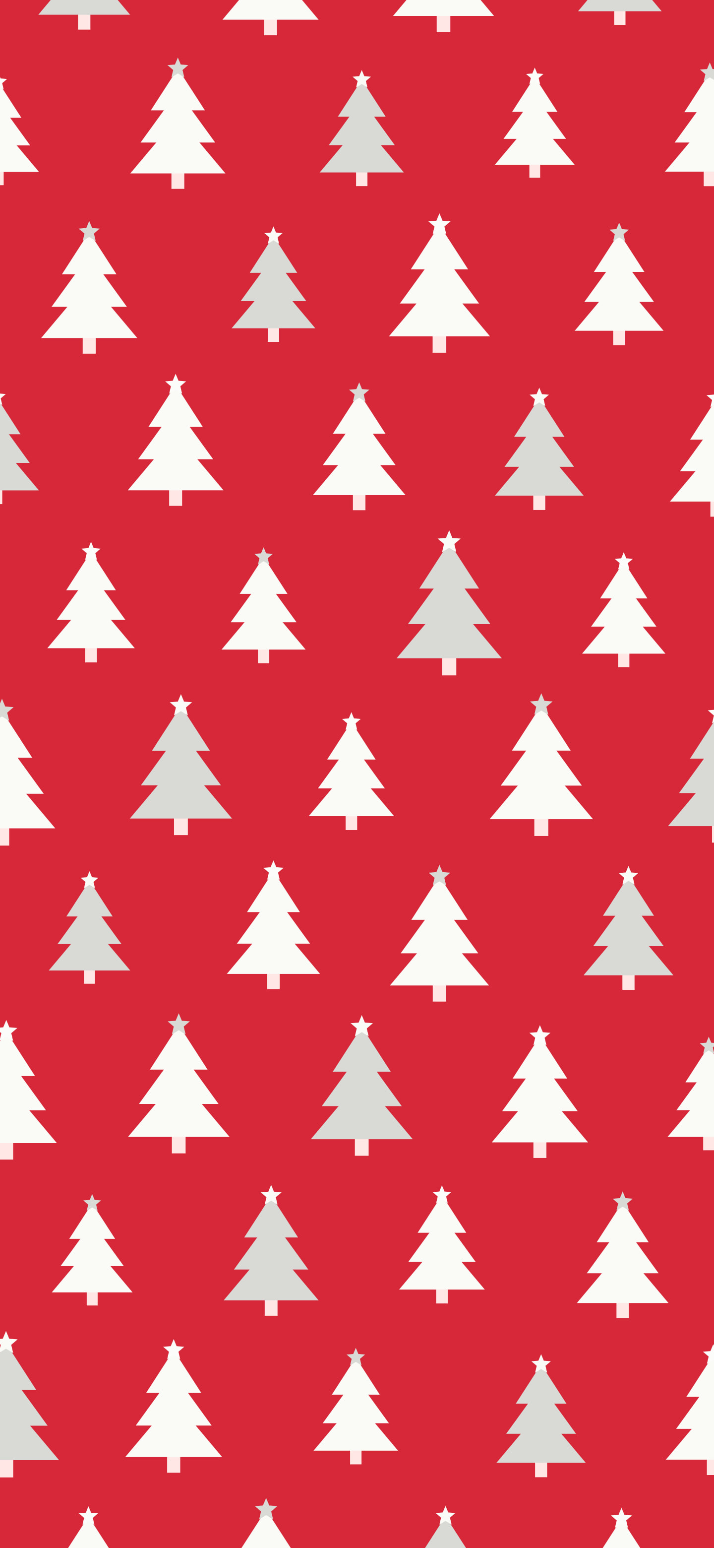 Red and White Christmas Tree Pattern wallpaper for iPhone and Android