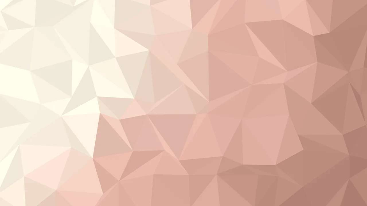 Rose Gold and Cream Low Poly desktop wallpaper in 4K