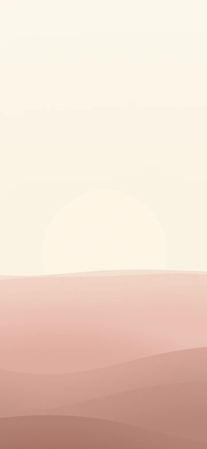 Rose Gold and Cream Minimalist Sunset Hills wallpaper for iPhone and Android