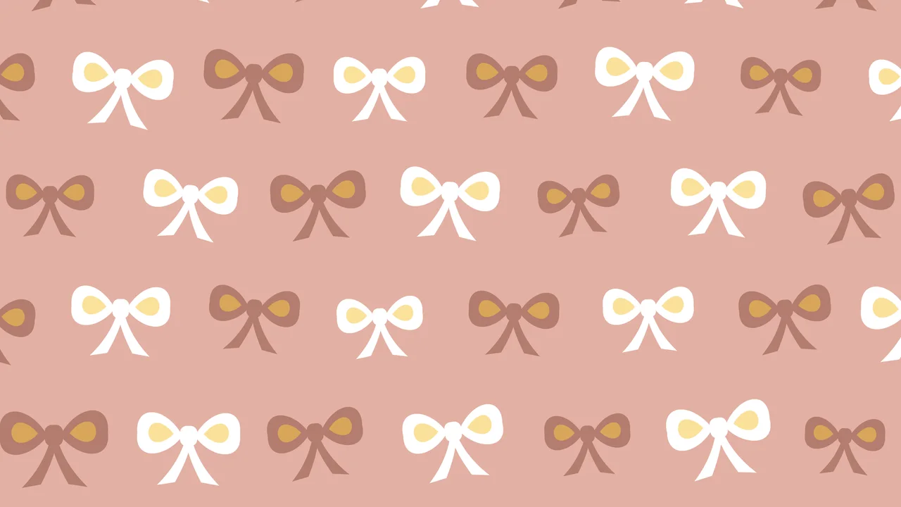 Rose Gold Bow Pattern desktop wallpaper in 4K