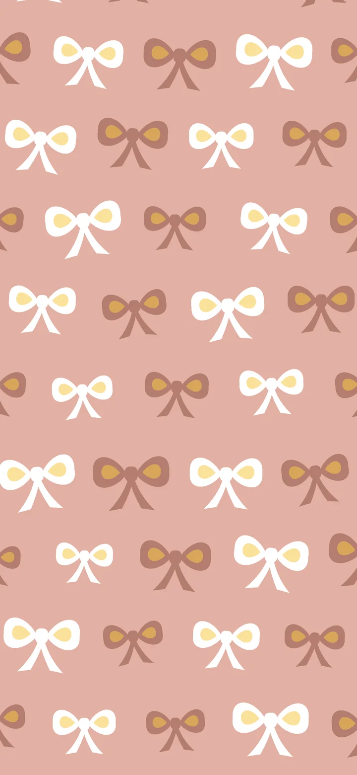 Rose Gold Bow Pattern wallpaper for iPhone and Android