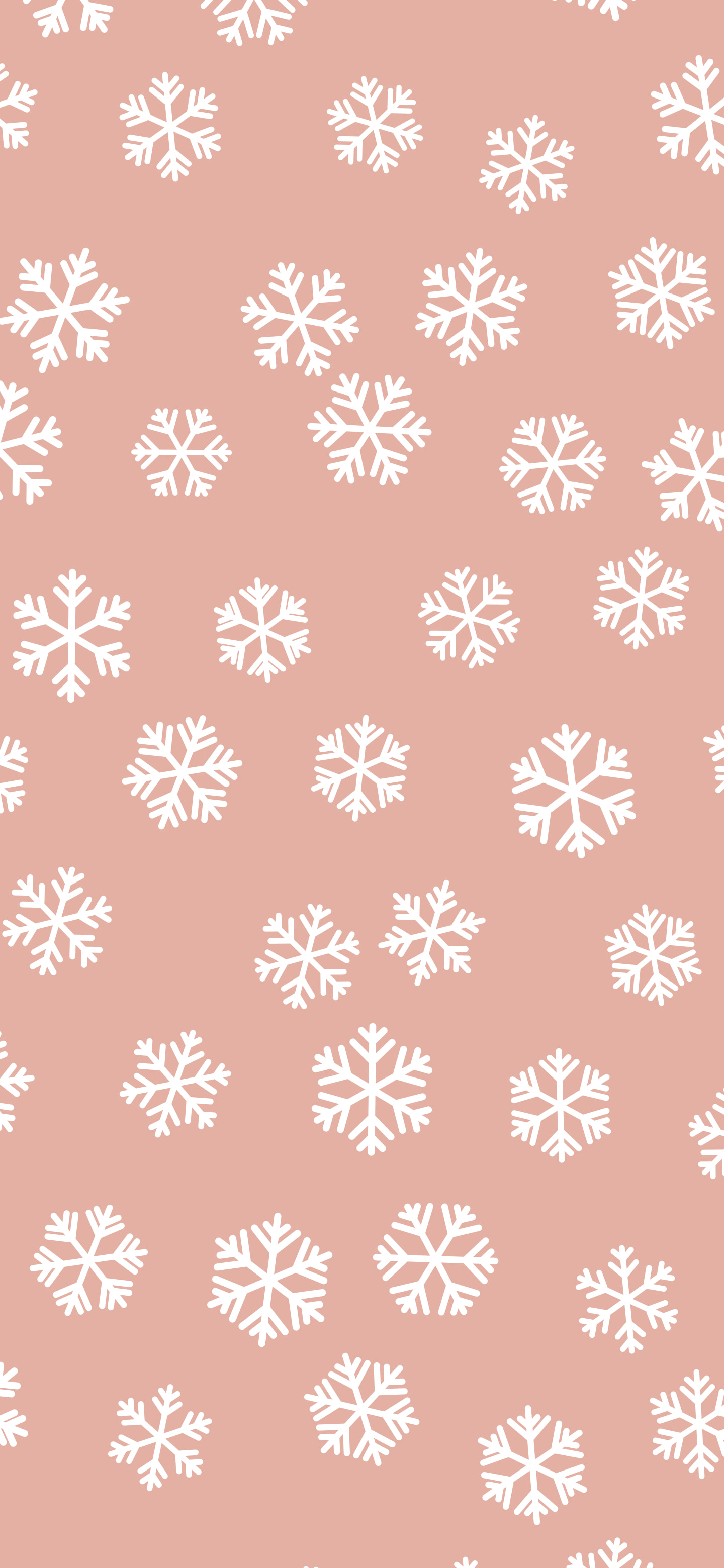 Rose Gold Christmas Snowflake Pattern wallpaper for iPhone and Android