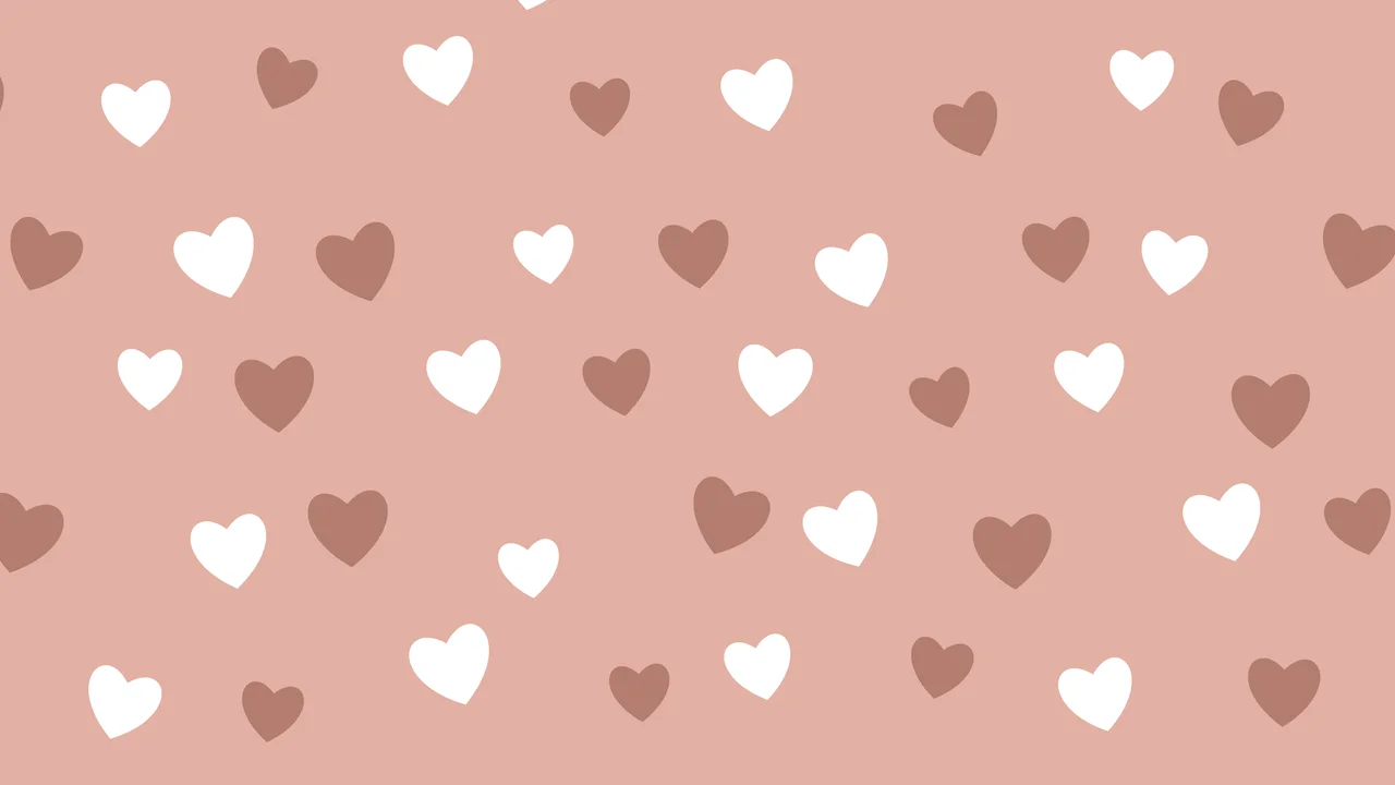Rose Gold Heart Pattern desktop wallpaper in 4K
