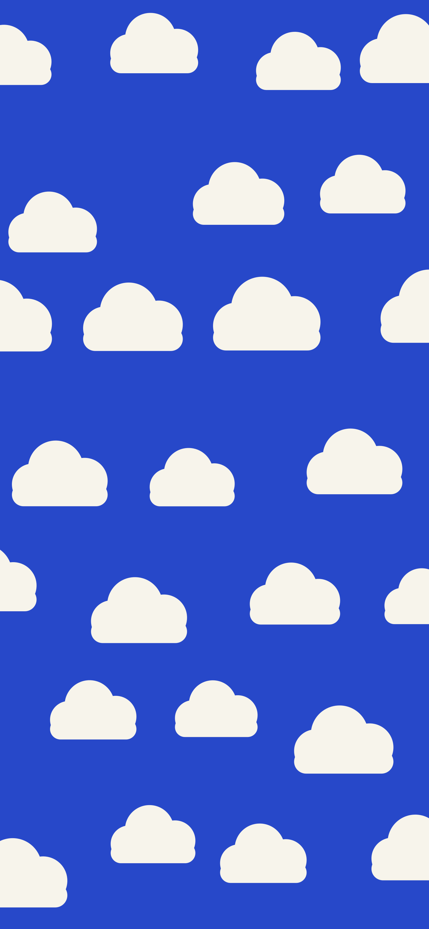 Royal Blue Cloud Pattern wallpaper for iPhone and Android