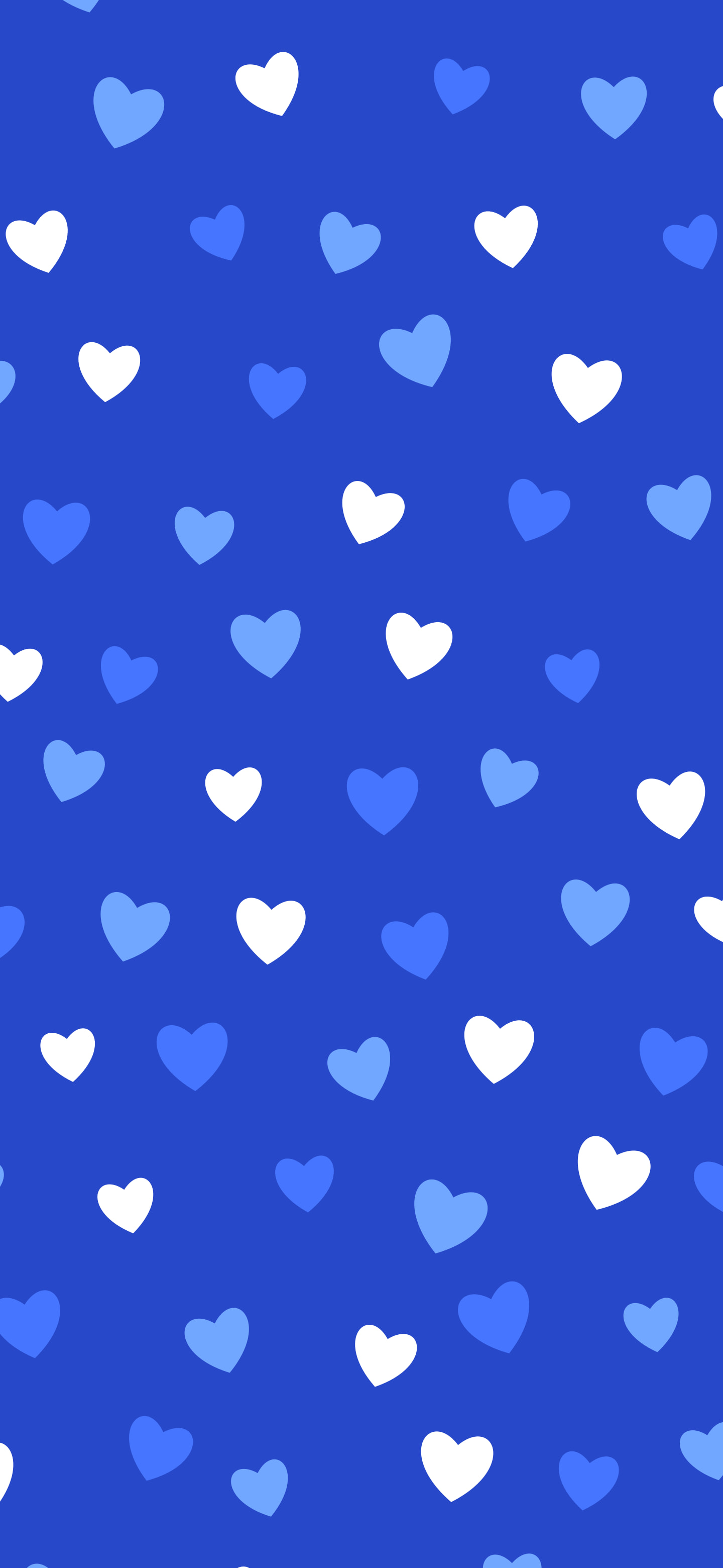 Royal Blue Heart Pattern wallpaper for iPhone and Android