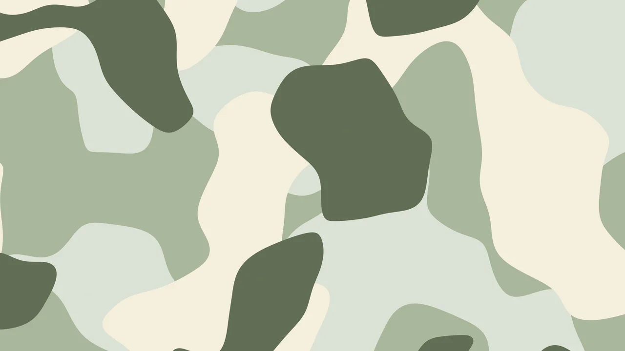 Sage Green and Cream Camo desktop wallpaper in 4K