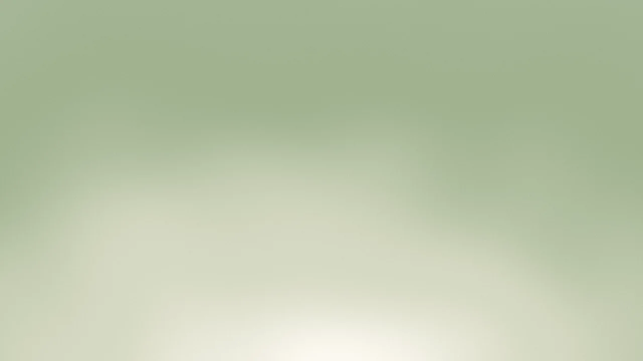 Sage Green and Cream Sunrise Aura Gradient desktop wallpaper in 4K