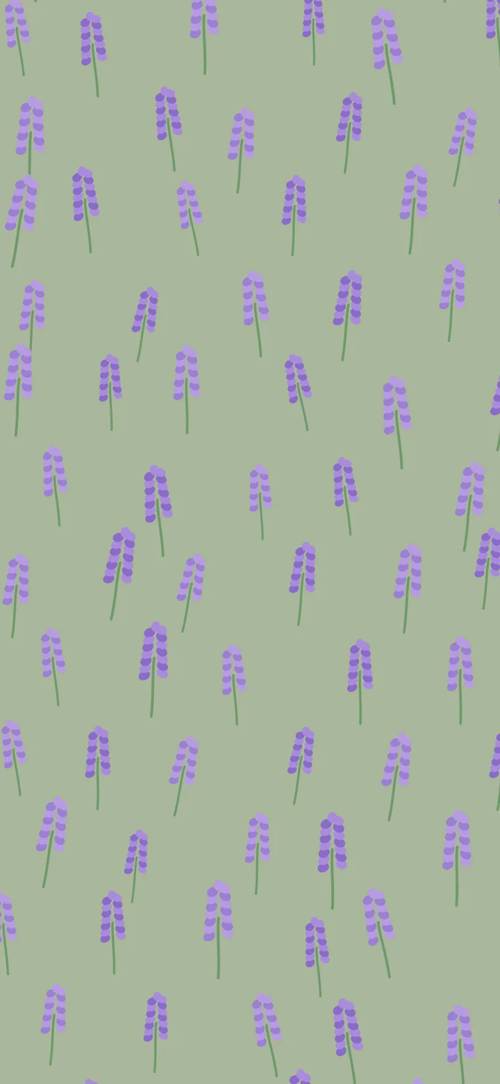Sage Green Lavender Sprig Pattern wallpaper for iPhone and Android