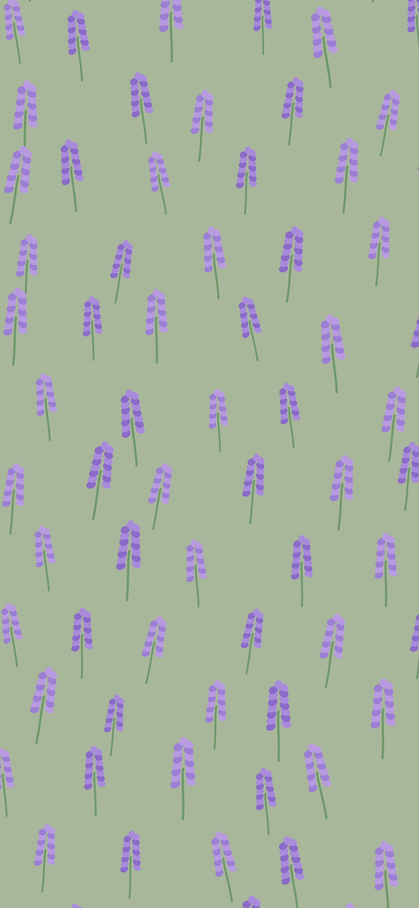 Sage Green Lavender Sprig Pattern wallpaper for iPhone and Android
