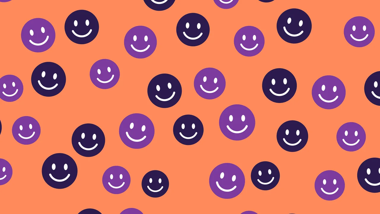 Sunset Smiley Face Pattern desktop wallpaper in 4K