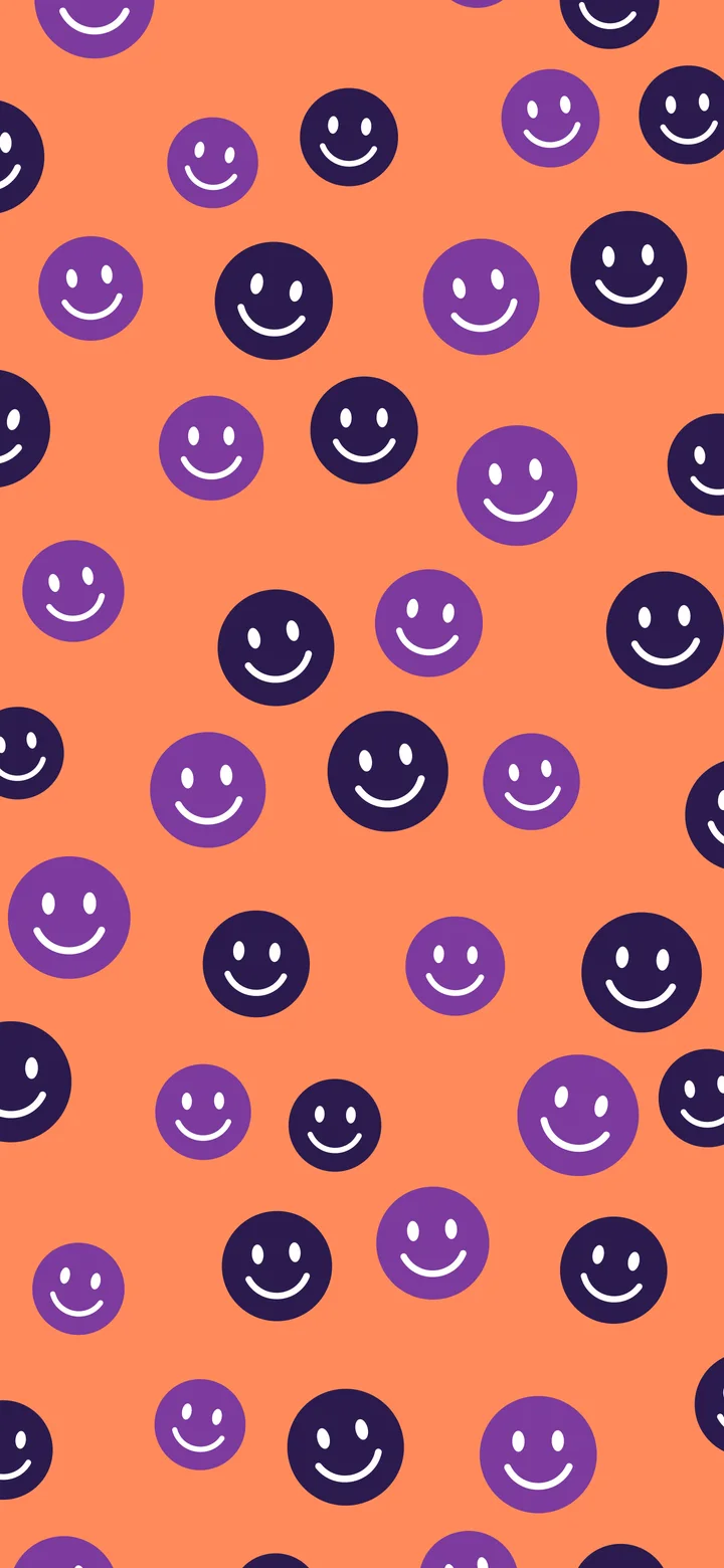 Sunset Smiley Face Pattern wallpaper for iPhone and Android