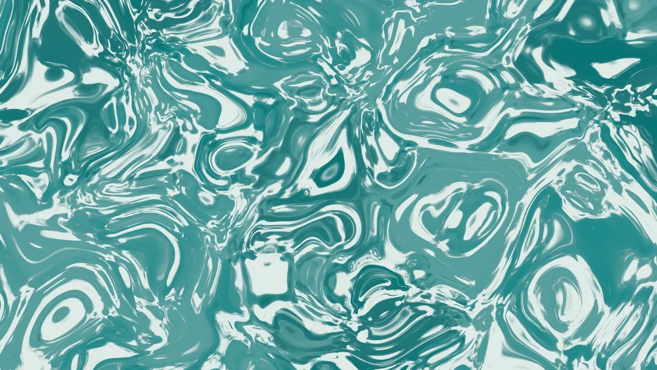Teal and Cream Liquid Marble desktop wallpaper in 4K