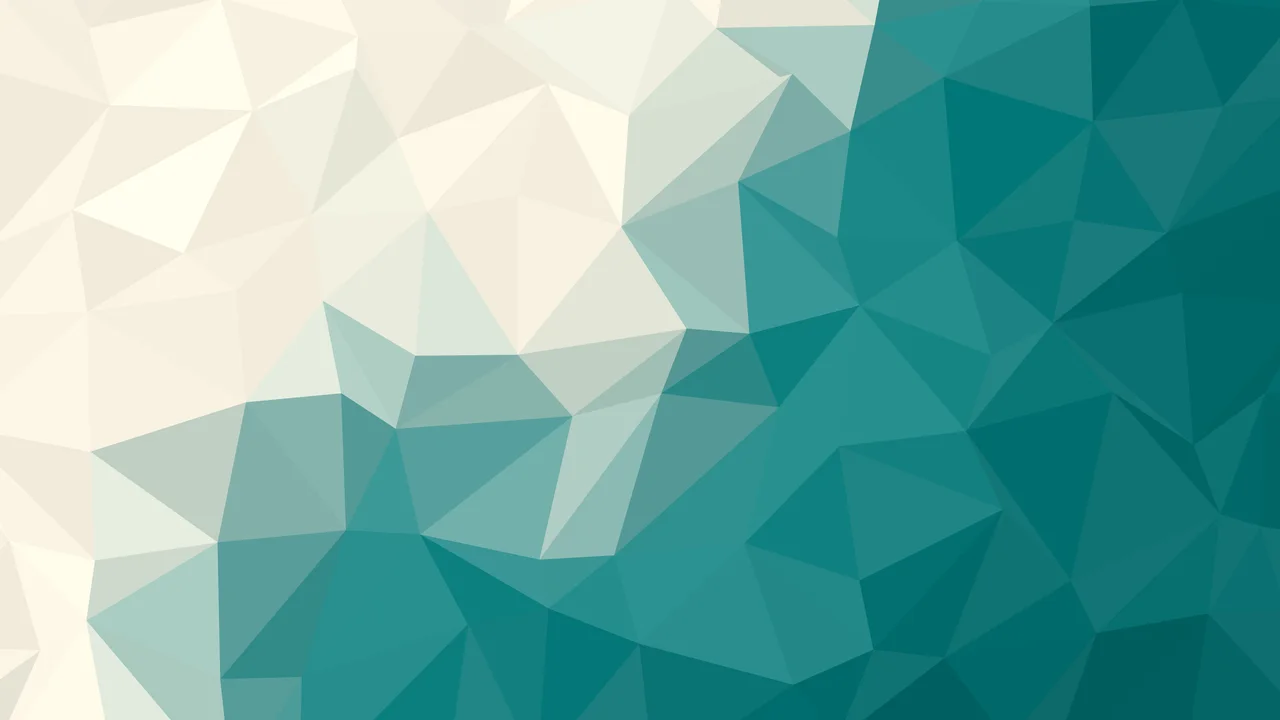 Teal and Cream Low Poly desktop wallpaper in 4K