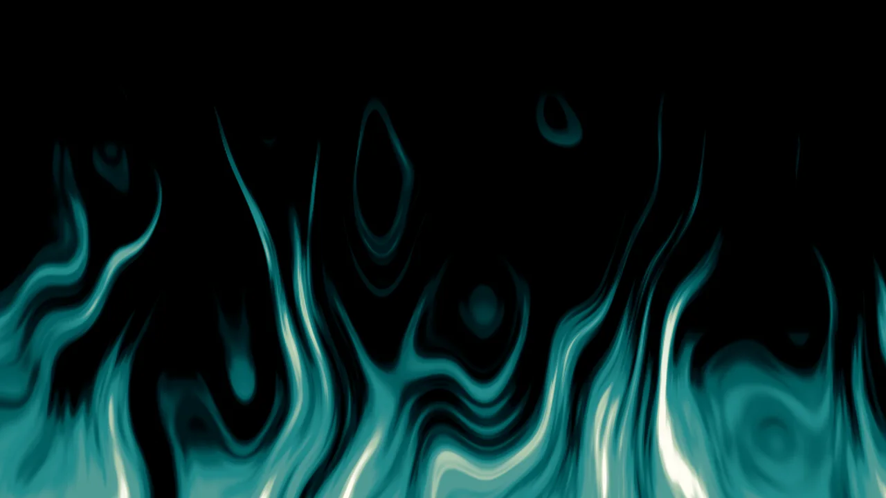 Teal Fire Flames desktop wallpaper in 4K
