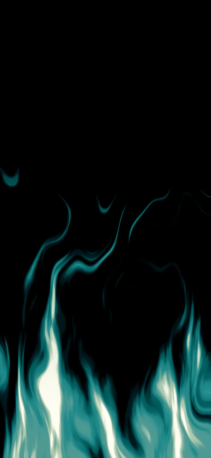 Teal Fire Flames wallpaper for iPhone and Android