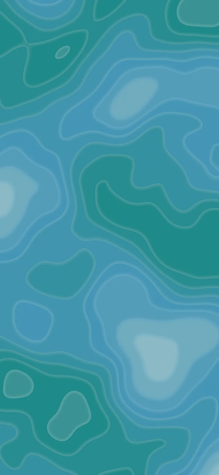 Teal Layered Topographic wallpaper for iPhone and Android