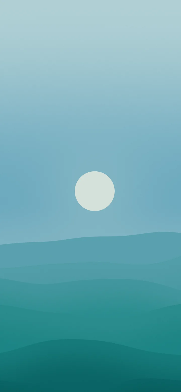 Teal Minimalist Desert Dunes wallpaper for iPhone and Android