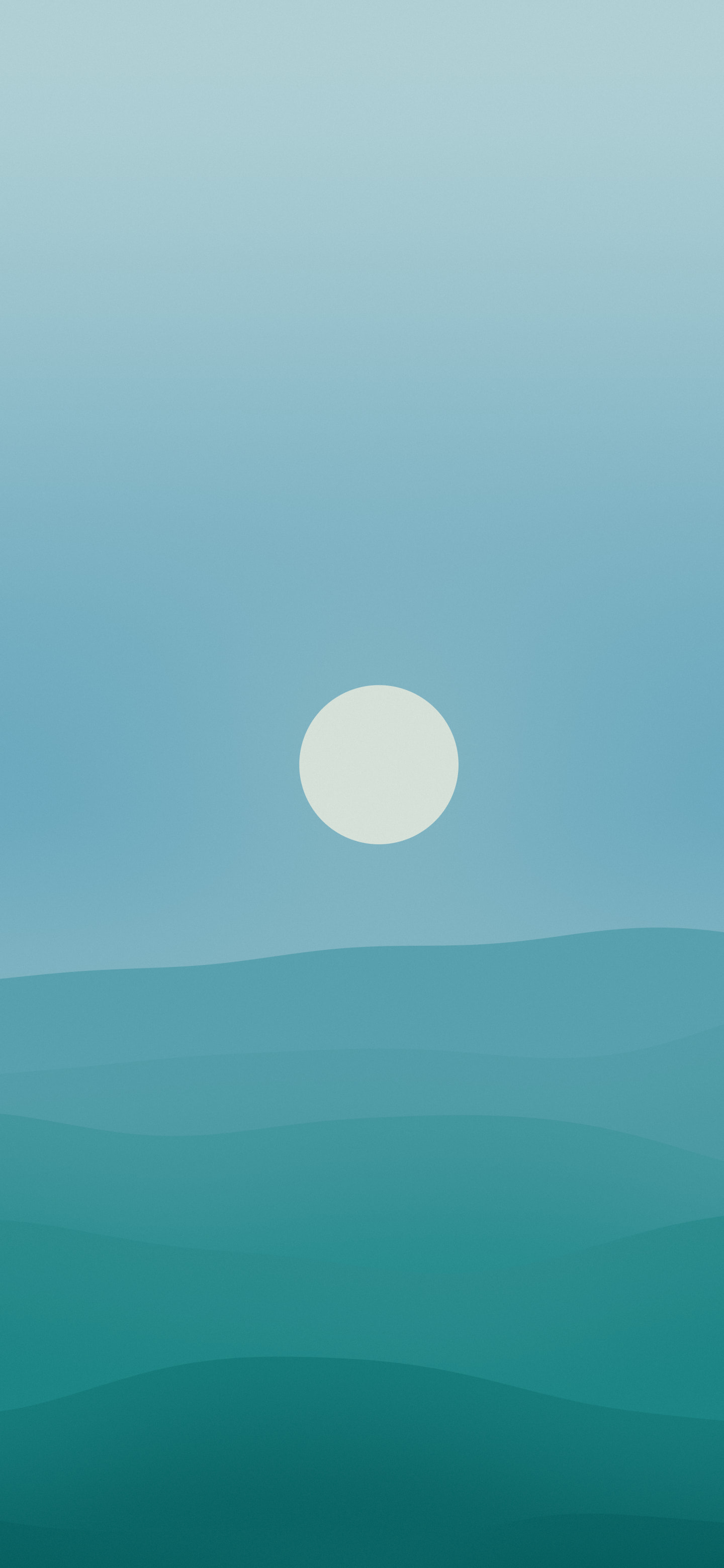 Teal Minimalist Desert Dunes wallpaper for iPhone and Android